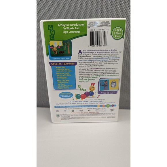 DISNEY BABY EINSTEIN BABY WORDSWORTH FIRST WORDS AROUND THE HOUSE - Picture 2 of 4